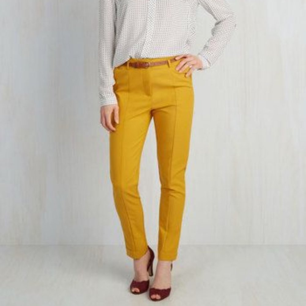 Modcloth (Alythea) Yellow Cigarette Pant (Size: xs)